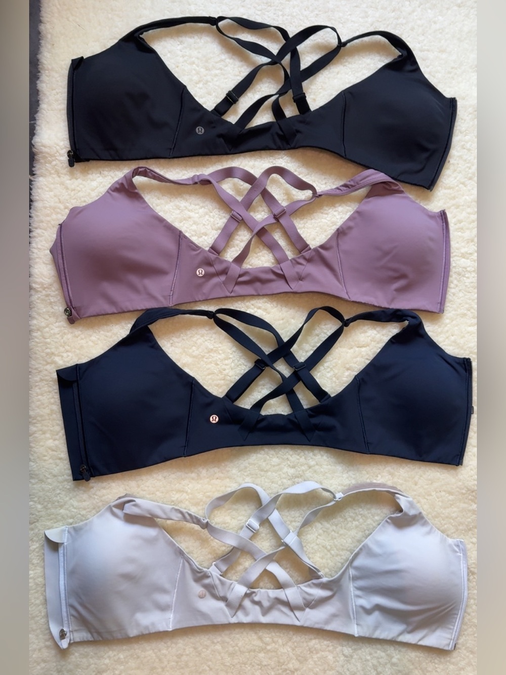 Lululemon energy high support zip crisscross sports